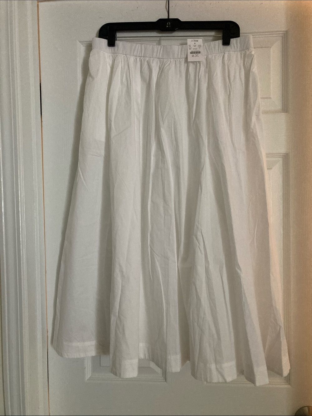 JCrew Factory poplin pull on midi skirt
